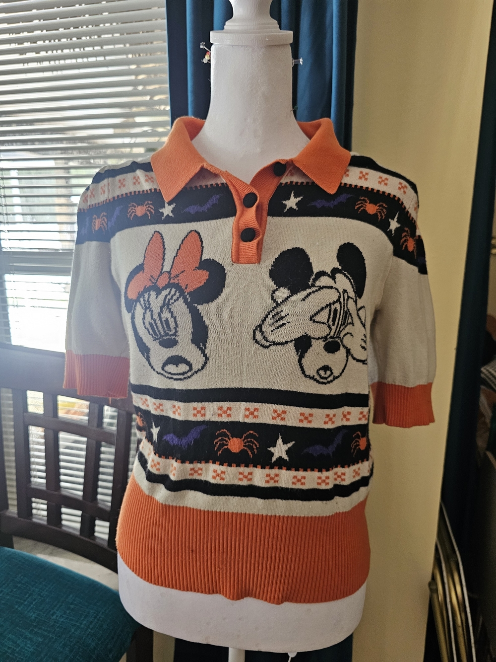 Disney Minnie & Mickey Womens Halloween Sweater Her Universe